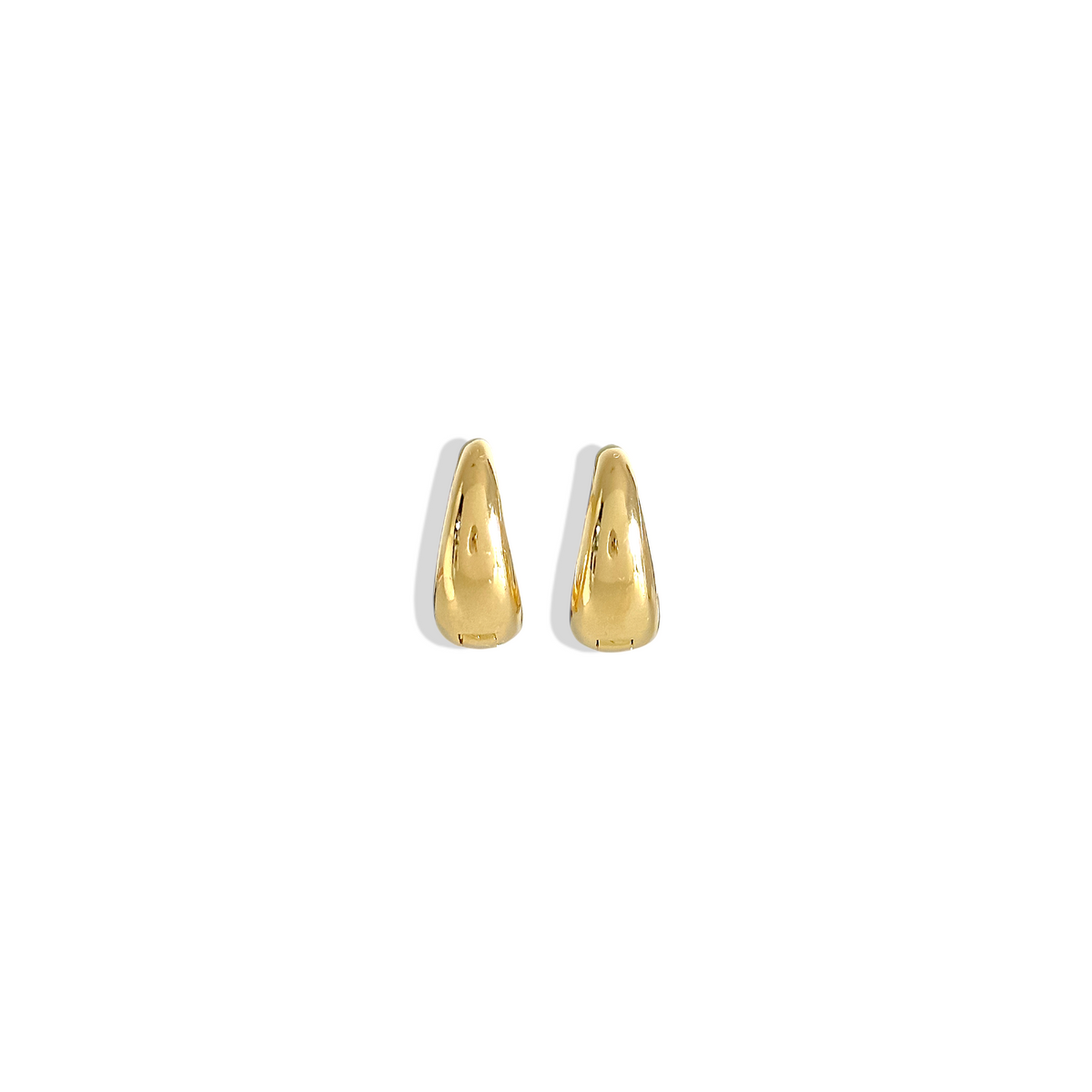 Argollas doradas gota enchapadas en oro 18K hipoalergénicas - D'march Designs Chile