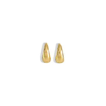 Argollas doradas gota enchapadas en oro 18K hipoalergénicas - D'march Designs Chile