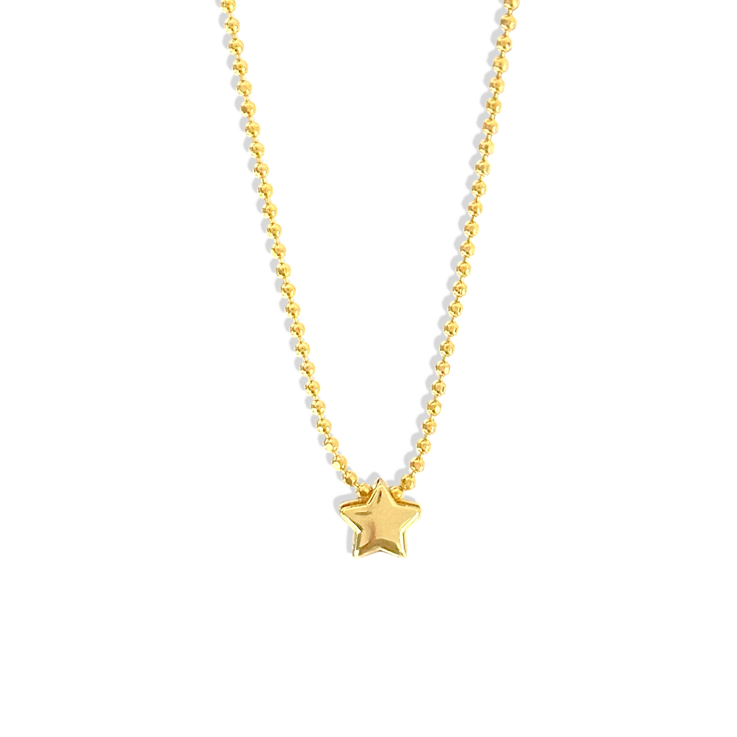 Cadena estrella estilo militar enchapada en oro 18K hipoalergénica - D'march Designs Chile