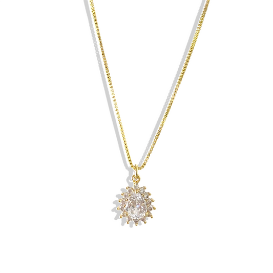 Cadena gota de brillo enchapada en oro 18K hipoalergénica - D'march Designs Chile