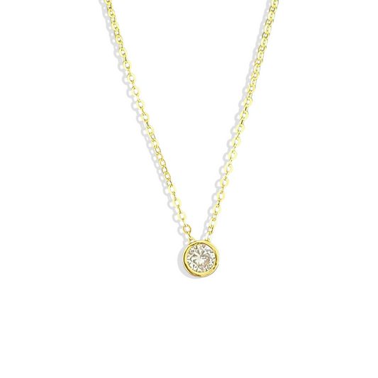 Cadena punto de luz enchapada en oro 18K hipoalergénica - D'march Designs Chile