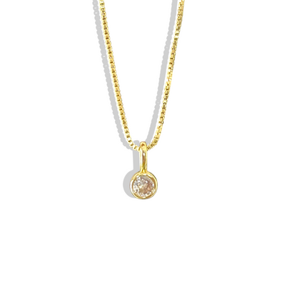 Collar mini punto de luz veneciana enchapado en oro 18K hipoalergénico - D'march Designs Chile
