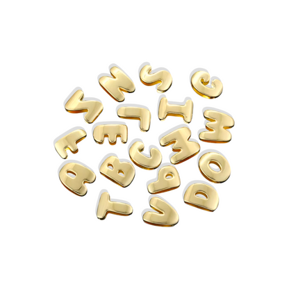 Iniciales disponibles para personalizar pulsera velvet enchapada en oro 18K - D'march Designs Chile